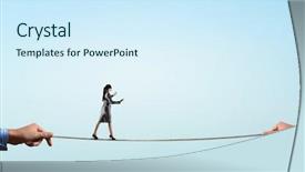  Presentation with blindfolded - Beautiful theme featuring she is walking blindfolded mixed media backdrop and a cool aqua colored foreground