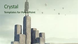  Presentation with media - Cool new PPT layouts with she reached the top backdrop and a soft green colored foreground