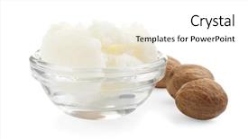  Presentation with butter - Amazing theme having shea butter in bowl backdrop and a white colored foreground