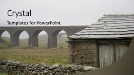  Presentation with old england - Colorful PPT layouts enhanced with shed and viaduct yorkshire dales backdrop and a white colored foreground