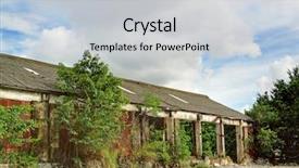  Presentation with furnace - Beautiful theme featuring shedding past - abandoned industrial furnace backdrop and a  colored foreground