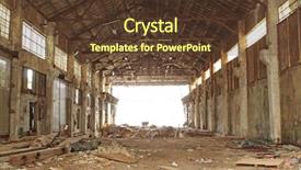  Presentation with furnace - Cool new slides with shedding past - abandoned industrial furnace backdrop and a tawny brown colored foreground