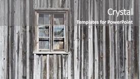  Presentation with birth jesus stained glass window - Theme having shedding past - old wooden barn window background and a  colored foreground