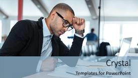  Presentation with smart factory data - Colorful PPT layouts enhanced with sheduling - serious smart businessman thinking backdrop and a light blue colored foreground