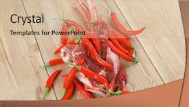  Presentation with raw meat beef veal shank - Cool new PPT theme with sheep cows - fresh meat raw beef spare backdrop and a lemonade colored foreground