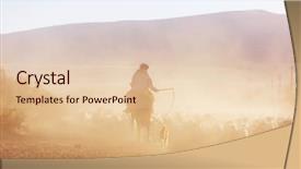  Presentation with mountains - Beautiful slides featuring sheep cows - gauchos ahd herd of goats backdrop and a lemonade colored foreground