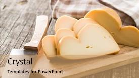  Presentation with italian food desserts - PPT theme with sheep cows - scamorza italian smoked cheese background and a coral colored foreground