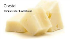  Presentation with blank whiteboard isolated on white - Slide set enhanced with sheep cows - semi hard cheese isolated background and a white colored foreground