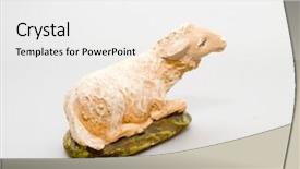  Presentation with nativity - Slide set featuring sheep figure from an old background and a  colored foreground