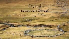  Presentation with fold - Presentation theme featuring sheep fold in cordiliera huayhuash peru south america background and a gold colored foreground