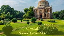  Presentation with city india - PPT layouts enhanced with sheesh-gumbad-islamic-tomb background and a tawny brown colored foreground