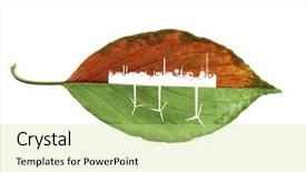  Presentation with windmills - Colorful slide deck enhanced with sheet from a tree backdrop and a mint green colored foreground