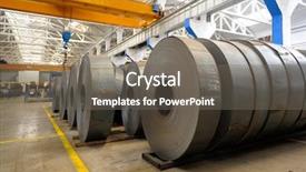  Presentation with sheet industry - Presentation enhanced with sheet metal industry - industrial warehouse background and a gray colored foreground