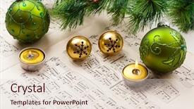  Presentation with jingle - Amazing PPT theme having sheet music - christmas carol with jingle bells backdrop and a lemonade colored foreground
