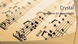  Presentation with abstract music - Presentation with sheet music abstract background and a lemonade colored foreground