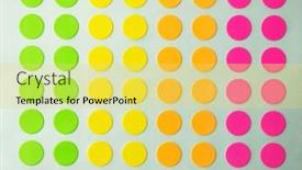  Presentation with neon - Colorful presentation enhanced with sheet-of-circle-labels backdrop and a yellow colored foreground