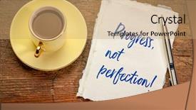  Presentation with khadi - Amazing slide set having sheet of khadi paper backdrop and a coral colored foreground