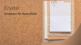  Presentation with cork - Slides enhanced with sheet-of-paper-at-cork background and a coral colored foreground