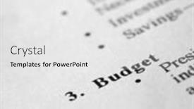  Presentation with budgeting - Colorful slides enhanced with personal budget - sheet of paper with information backdrop and a white colored foreground