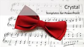  Presentation with sheet music - PPT theme featuring  background and a  colored foreground