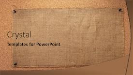  Presentation with corkboard - PPT layouts featuring sheet-of-sack-hessian-burlap background and a coral colored foreground