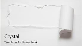  Presentation with white sheet - Colorful PPT theme enhanced with sheet of torn paper backdrop and a white colored foreground