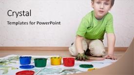  Presentation with handprints - PPT layouts having wrecked ship on stone beach thailand background and a dark gray colored foreground