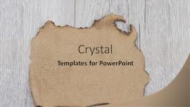  Presentation with burnt - Beautiful slide set featuring sheet-of-yellowed-burnt-paper backdrop and a coral colored foreground