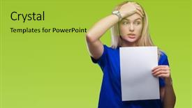  Presentation with face head in anatomy - Slide deck consisting of sheet over isolated background stress background and a yellow colored foreground