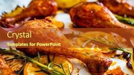  Presentation with barbecue - Theme having sheet-pan-barbecue-chicken-drumsticks background and a crimson colored foreground