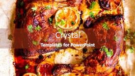  Presentation with barbecue - Presentation consisting of sheet-pan-barbecue-chicken-thighs background and a tawny brown colored foreground