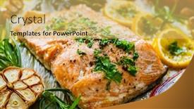  Presentation with asparagus - Beautiful theme featuring sheet-pan-dinner-roasted-salmon backdrop and a yellow colored foreground