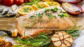  Presentation with asparagus - Theme having sheet-pan-dinner-roasted-salmon background and a yellow colored foreground