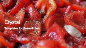  Presentation with dried food - Slide set with sheet ready to bake sun background and a crimson colored foreground