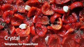  Presentation with dried food - PPT theme with sheet ready to bake sun background and a crimson colored foreground