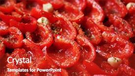  Presentation with dried food - Theme with sheet ready to bake sun background and a crimson colored foreground