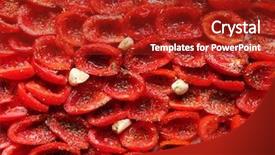  Presentation with dried food - Colorful PPT layouts enhanced with sheet ready to bake sun backdrop and a crimson colored foreground