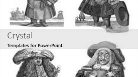  Presentation with trade - Colorful PPT theme enhanced with sheet-with-caricatures-of-dwarfs backdrop and a light gray colored foreground