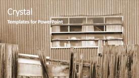  Presentation with old building britain gif - Presentation featuring sheetmetal - delapidated fence old building background and a coral colored foreground