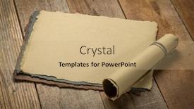  Presentation with rustic wood - Theme having sheets-and-a-roll background and a  colored foreground