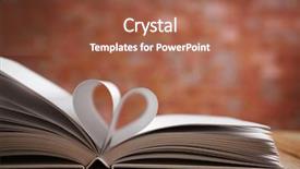  Presentation with heart book - PPT layouts enhanced with sheets of book curved background and a red colored foreground