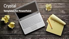  Presentation with old crumpled paper - Audience pleasing presentation theme consisting of sheets of crumpled paper backdrop and a dark gray colored foreground