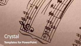  Presentation with music sheets - Audience pleasing presentation consisting of sheets of musical notes backdrop and a coral colored foreground