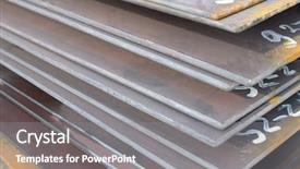  Presentation with steel - Slides having sheets of steel background and a gray colored foreground