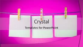  Presentation with paper line - Amazing slides having sheets on a clothes line backdrop and a lilac colored foreground