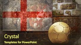  Presentation with england - Presentation design featuring sheets soccer - grunge flag of england background and a tawny brown colored foreground