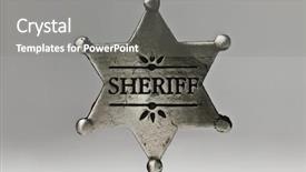  Presentation with sheriff - Cool new slides with flying in the blue sky backdrop and a dark gray colored foreground