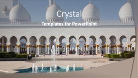  Presentation with uae zayed grand mosque - Presentation theme consisting of sheikh zayed grand mosque abu background and a seafoam green colored foreground