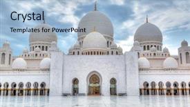  Presentation with abu dhabi united arab emirates - Amazing presentation design having sheikh zayed grand mosque backdrop and a light blue colored foreground