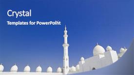  Presentation with zayed - Colorful slide set enhanced with sheikh zayed mosque in abu backdrop and a ocean colored foreground